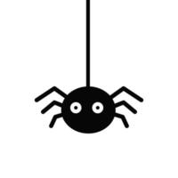 Spindel ikon vektor uppsättning. halloween illustration tecken samling. webb symbol spindelnät logotyp.