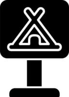 Camping-Vektor-Symbol vektor