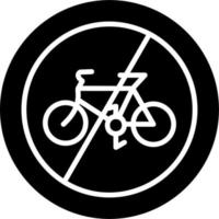 Nein Radfahren Vektor Symbol