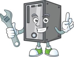 cpu maskot ikon design vektor