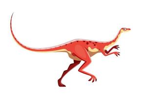 Karikatur Alvarezsaurus Dinosaurier süß Charakter vektor