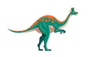 tecknad serie lambeosaurus dinosaurie rolig karaktär vektor