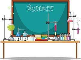 Chemieelement auf dem Tisch vektor