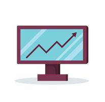 Wachstum Bar Graph Karikatur Symbol Vektor Illustration