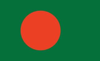 Bangladeshs nationella flagga i exakta proportioner - vektorillustration vektor