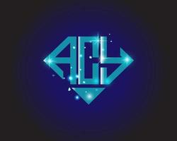 acy brev logotyp kreativ design. acy unik design. vektor