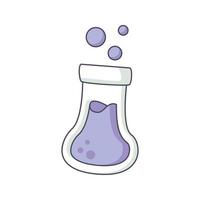 Erlenmeyer Cartoon Doodle Hand gezeichnete Konzept Vektor Kawaii Illustration