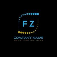 F Z brev logotyp kreativ design. F Z unik design. vektor