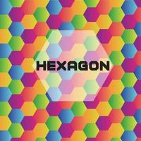 hexagon färgstark bakgrund vektor