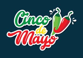 Cinco de Mayo bokstäver vektor