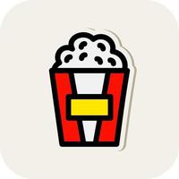 Popcorn-Vektor-Icon-Design vektor