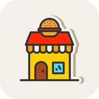 Burger-Shop-Vektor-Icon-Design vektor