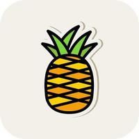 Ananas-Vektor-Icon-Design vektor