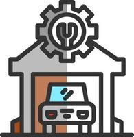 Mechaniker-Shop-Vektor-Icon-Design vektor