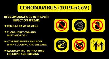 Coronavirus covid 19. Stoppen Sie das Coronavirus. vektor
