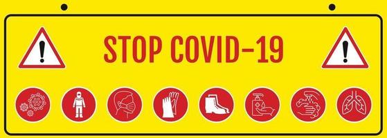 coronavirus covid 19. stoppa coronavirus. vektor