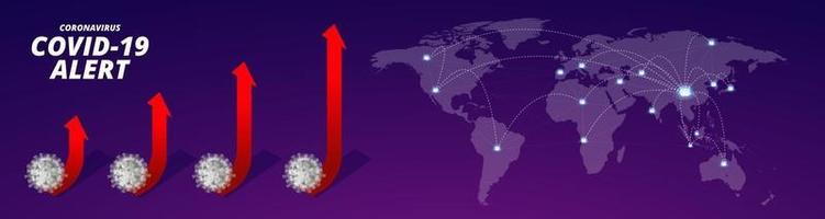 coronavirus covid 19. stoppa coronavirus världskarta design vektor