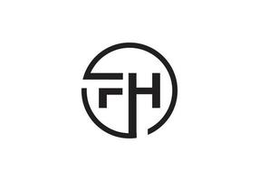 Brief fh Logo Symbol Design zum Ihre Geschäft vektor