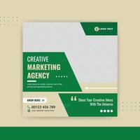 kreativ Marketing Agentur Sozial Medien Post Banner Vorlage vektor