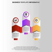 Prämie Vektor Gradient Infografik Schritte Vorlage