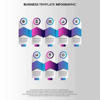 Prämie Vektor Gradient Infografik Schritte Vorlage