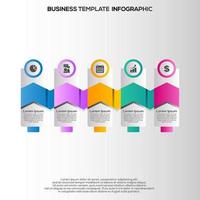 Prämie Vektor Gradient Infografik Schritte Vorlage