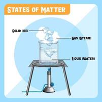 wissenschaftliches Experiment mit Thermometern in Eiswasser vektor