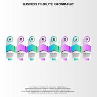 Prämie Vektor Gradient Infografik Schritte Vorlage