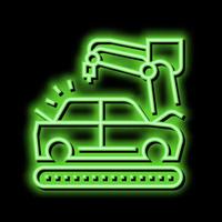 Fertigstellung Gemälde Auto Körper Neon- glühen Symbol Illustration vektor