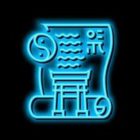 uralt China Geschichte Neon- glühen Symbol Illustration vektor