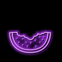 Essen Wassermelone Neon- glühen Symbol Illustration vektor