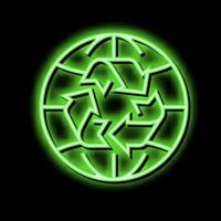 Umgebung Ökosystem Neon- glühen Symbol Illustration vektor