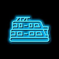 Hausboot Boot Neon- glühen Symbol Illustration vektor