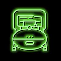 Industrie Luft Kompressor Neon- glühen Symbol Illustration vektor