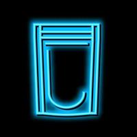 Beutel Plastik Neon- glühen Symbol Illustration vektor