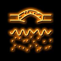 Güterwagen Akne Narbe Neon- glühen Symbol Illustration vektor