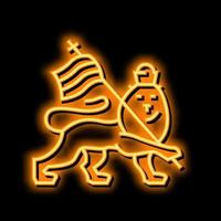 Rastafarianismus Religion Neon- glühen Symbol Illustration vektor