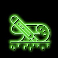 Schreibwaren Messer Neon- glühen Symbol Illustration vektor