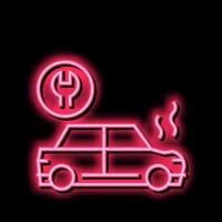 Auto Reparatur Neon- glühen Symbol Illustration vektor