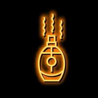 Duft Duft Flasche Parfüm Neon- glühen Symbol Illustration vektor