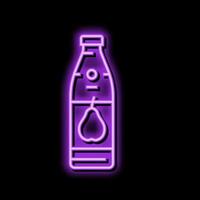 Saft Birne Neon- glühen Symbol Illustration vektor