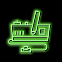 Generator Rauch Neon- glühen Symbol Illustration vektor