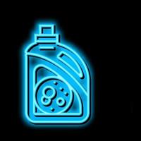 enzym pulver neon glöd ikon illustration vektor