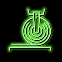 rollen mit Kabel industriell Ausrüstung Neon- glühen Symbol Illustration vektor