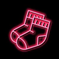 Kinder Socken Neon- glühen Symbol Illustration vektor