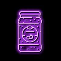 Marmelade Himbeere Obst Beere Neon- glühen Symbol Illustration vektor