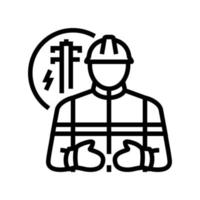 Linie Installateur Reparateur Linie Symbol Vektor Illustration