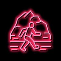 Winter Laufen Neon- glühen Symbol Illustration vektor