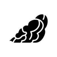 Gas Geruch Glyphe Symbol Vektor Illustration