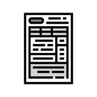 form papper dokumentera Färg ikon vektor illustration